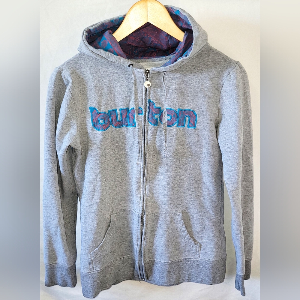 Grey Burton Women's Zip Up Hoodie Small
